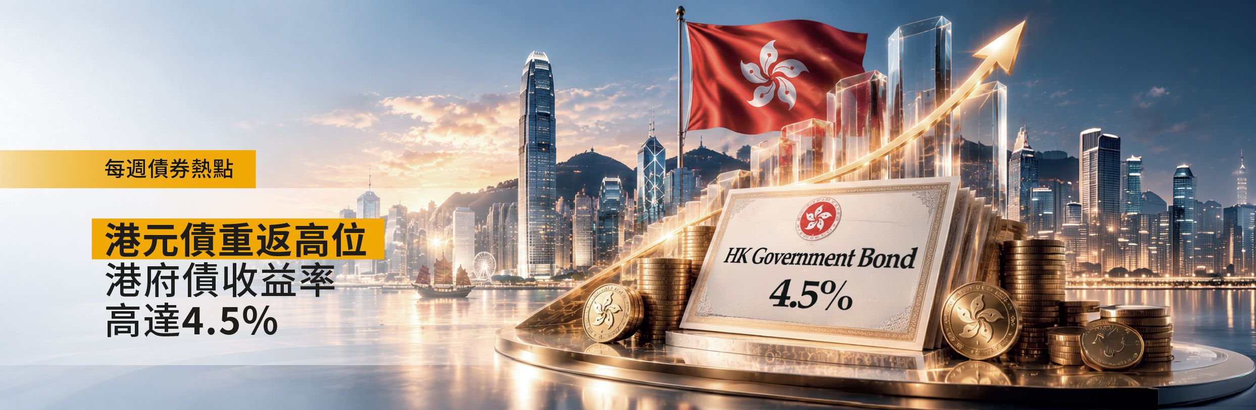港元債重返高位，港府債收益率高達4.5%